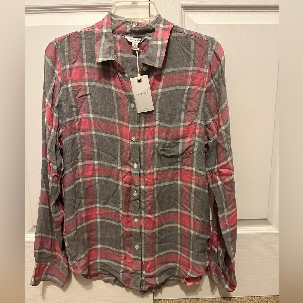 NWT Lucky Brand Plaid Shirt